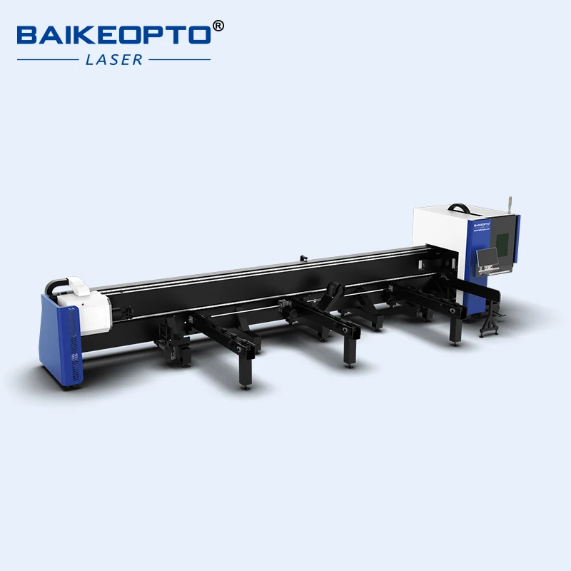 Baikeopto BK-TS6020 + S3 6000W 섬유 레이저 튜브 금속 절단 커터 기계