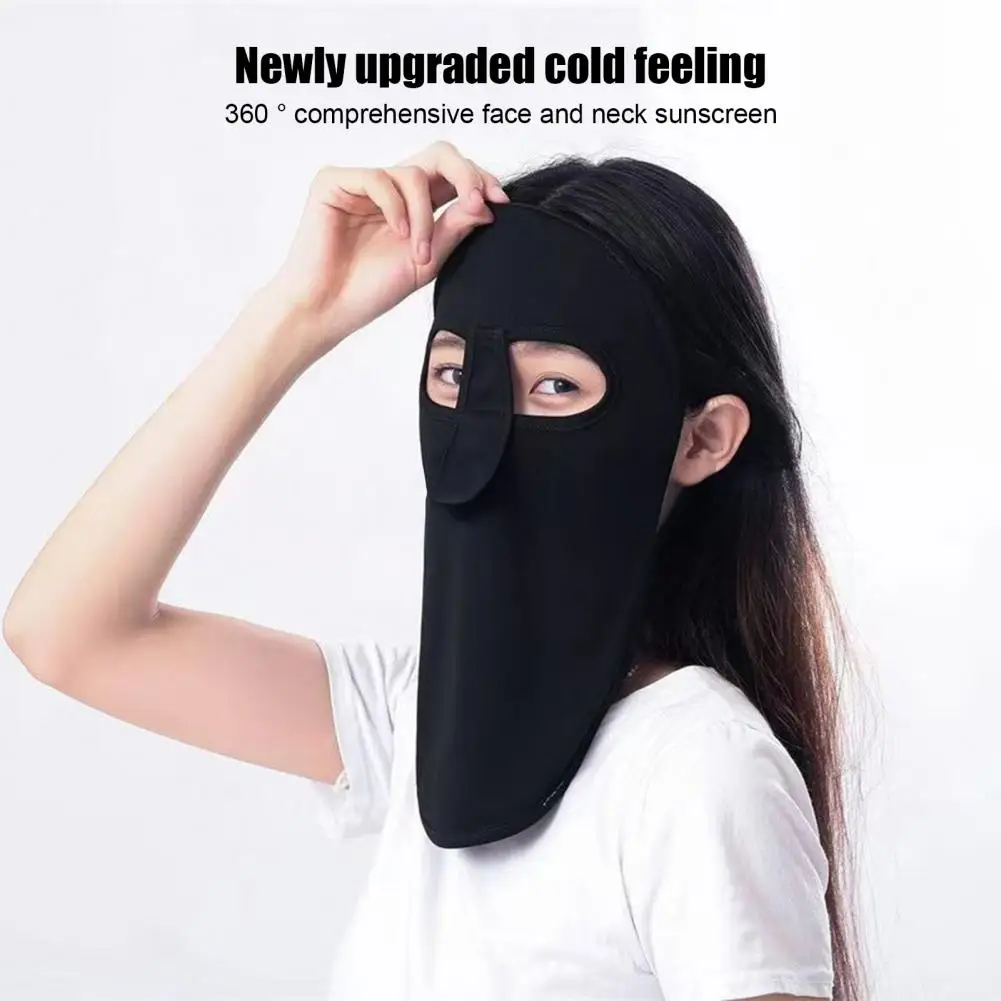 الرجال النساء الصيف الحرير الجليد غطاء الوجه قناع الوجه الكامل في الهواء الطلق قبعة الرياضة الأشعة فوق البنفسجية حماية غطاء الرقبة أقنعة للرياضة في الهواء الطلق المشي لمسافات طويلة #4