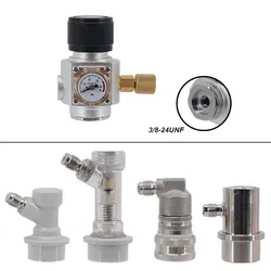 Ball Lock CO2 Mini Gas Regulator 3/8-24UNF thread 0 ~ 90 psi Homebrew Beer Kegging Equipment Portable Fast Carbonation
