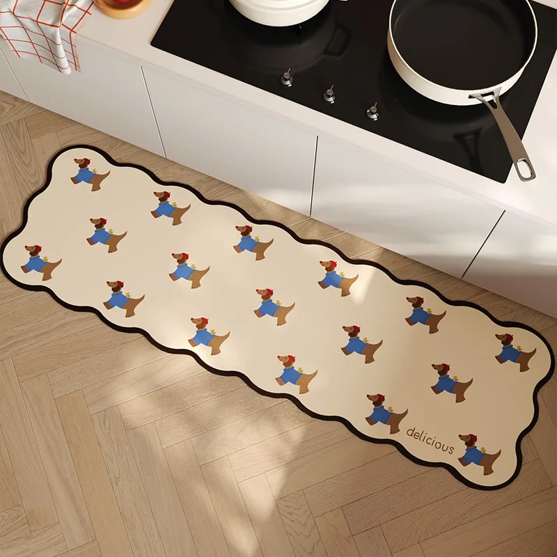 

Carpet for Kitchen Rug Irregular Floor Mat Absorbent Anti-Slip Bathroom Diatom Mud Foot Mats Home Decoration Cartoon 주방 바닥 매트