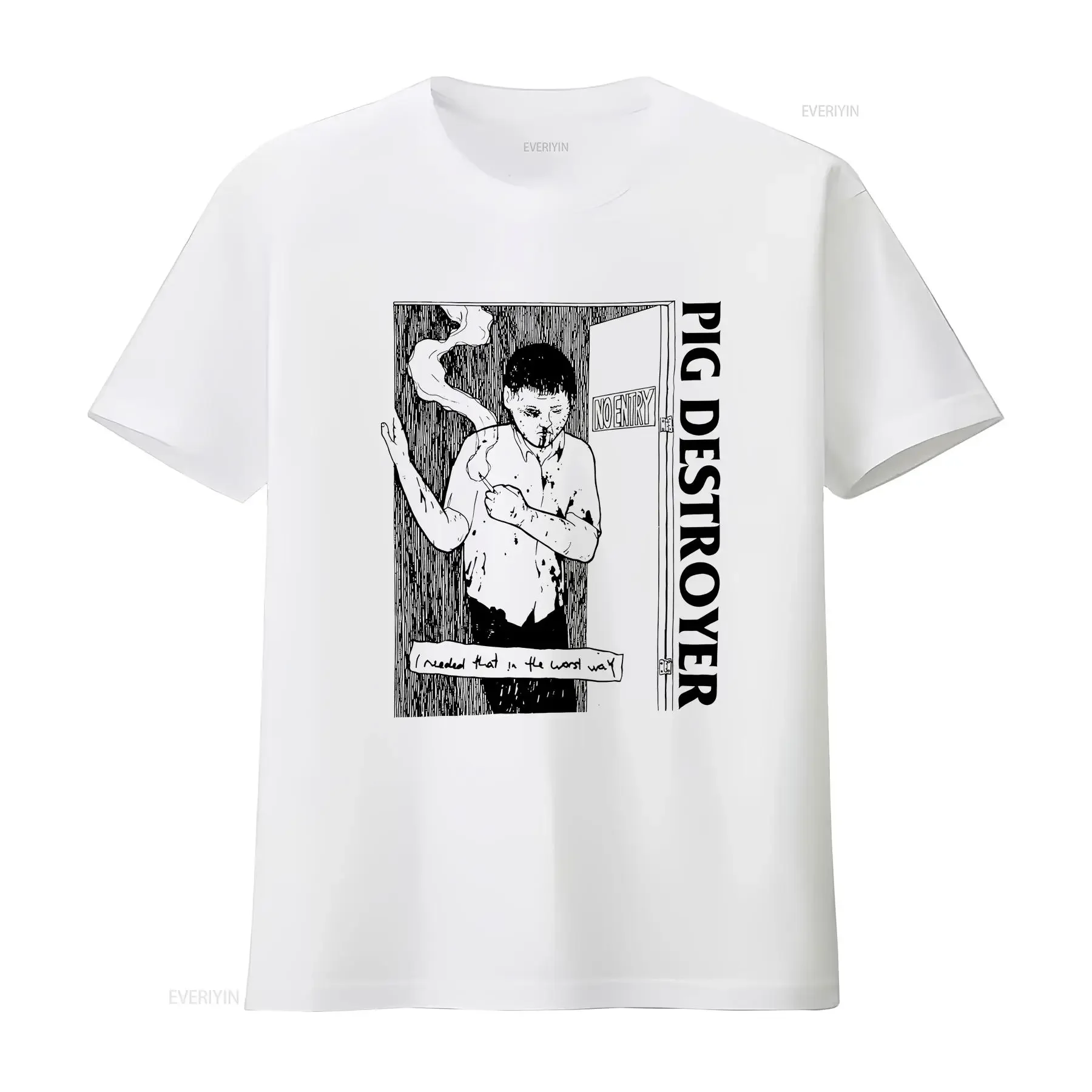 

pig destroyer i needed that white T Shirt vintage Washed Stretched Unisex designer clothes Slightly fashion