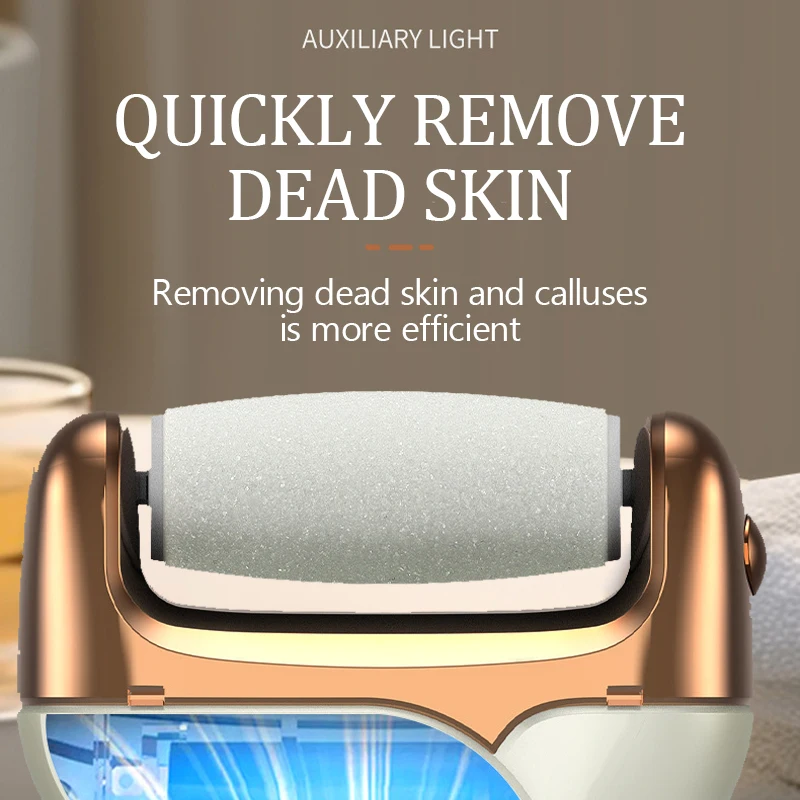 เครื่องตัดหนังเท้าไฟฟ้าใช้สำหรับขจัดผิวหนังที่ตายแล้ว ซ่อมแซมเท้า และขจัดหนังด้านบนเท้า มีหัวขัด 2 หัว