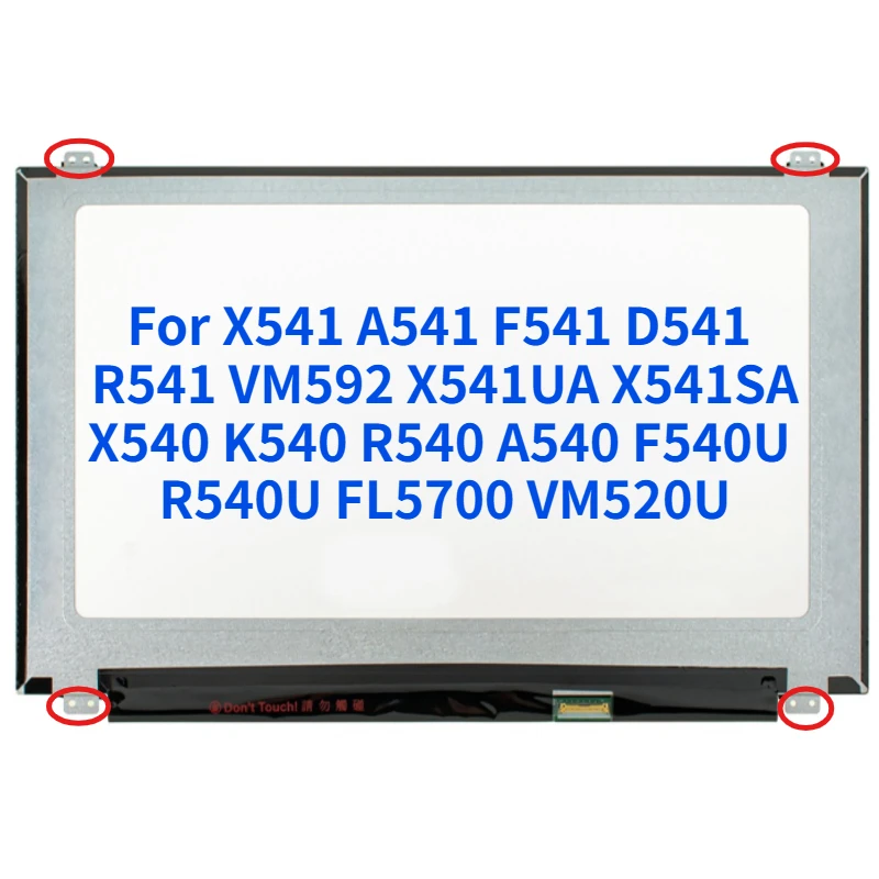 15.6 Inch Laptop LCD Screen For X540 X541 A541 K540 R540 A540 FL5700 VM520U VM592 X541UA X541SA Display Matrix Panel eDP 30 Pins