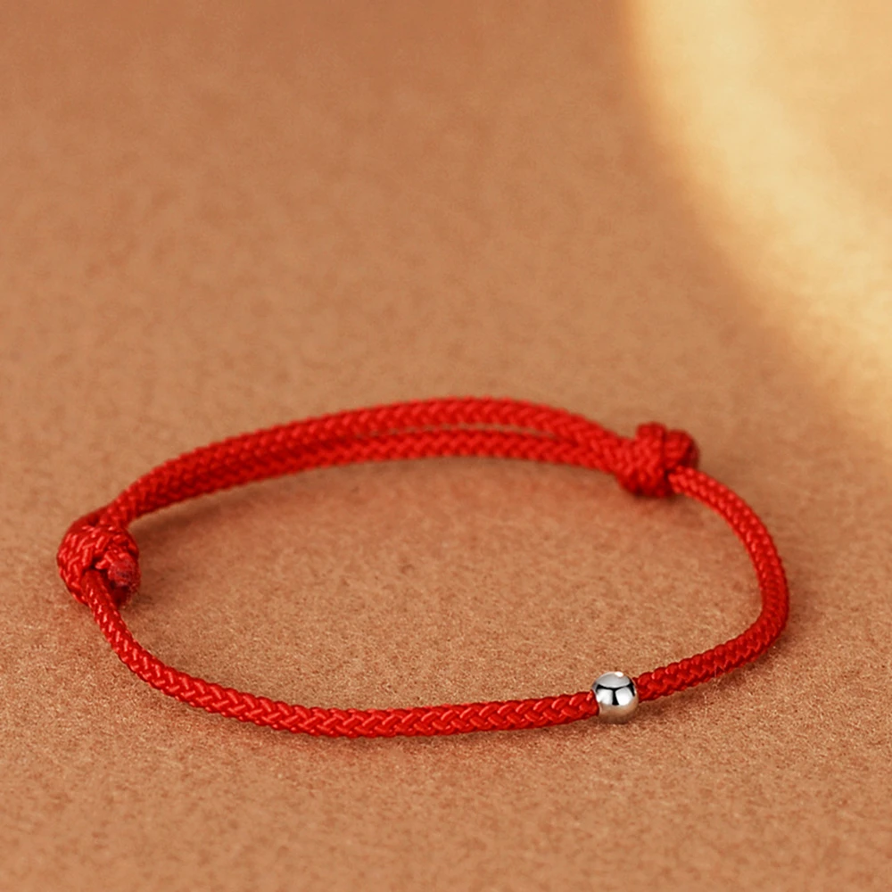 Lucky Red String Bracelet With Gold Plated Bead Wish Bracelet Amulet Kabbalah Protection Bracelet Birthday Couple Bracelet