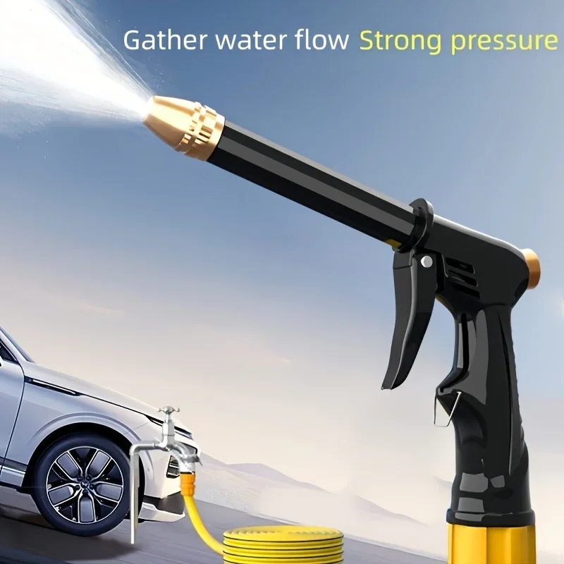 Car Wash Kit: 393.7inch Hose, High-Pressure Spray Gun, 3 Connectors & Foam Pot - Durable PVC for Cars, Floors, Glass & Flowers