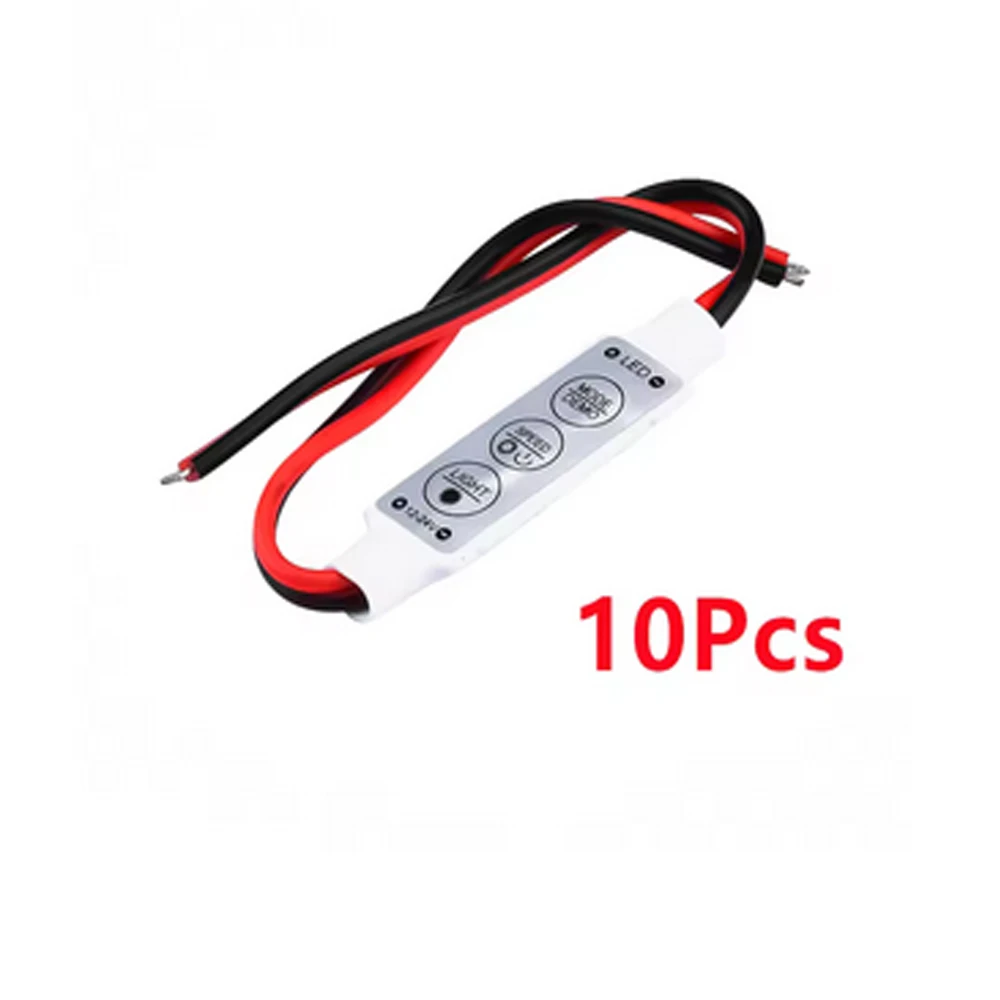 10/5Pcs Mini 12V LED Light Dimming 3 Keys Controller Dimmer Driver and Switch 3528 5050 5630 Newest Control Led Strip Light