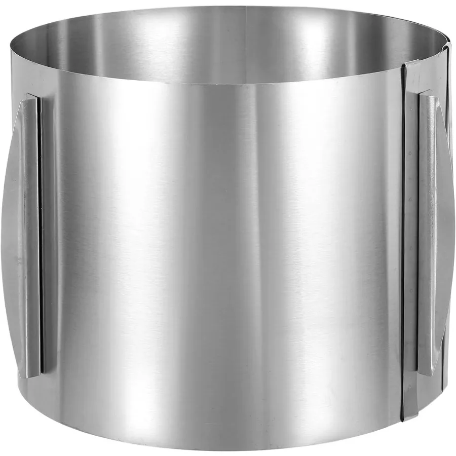 

Кольцо для торта от 6 до 12 дюймов, регулируемое круглое кольцо для торта высотой 18 см, формы для выпечки мусса из нержавеющей стали, принадлежности для выпечки для выпечки Cooki