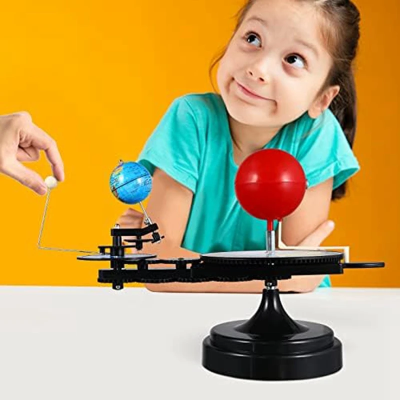 Solar System Model Kit- Earth Moon Revolves Around The Sun - Scientific Experiment Kit Teaching Model For Teens Students Durable