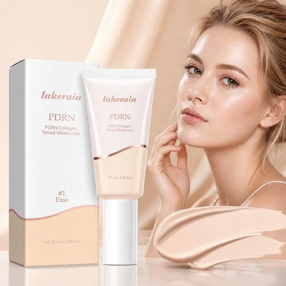 PDRN Collagen Tinted Moisturizing Cream Deep Nourishing Even Complexion Blemish Coverage Silky Smooth Texture Moisturizer