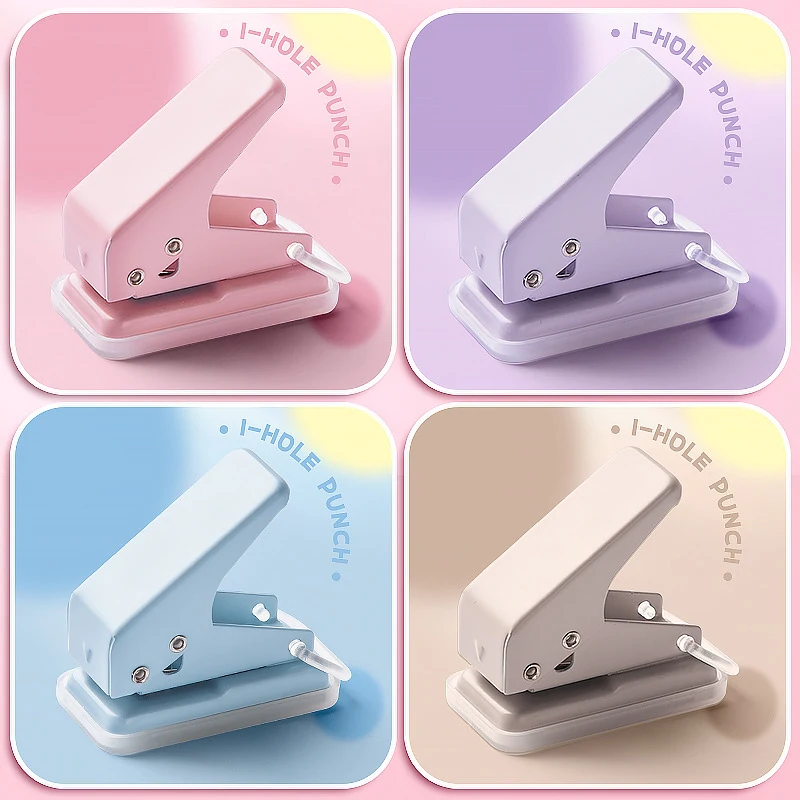 

Single Ring Mini Hole Punch 1 Hole Cute Paper Punch Round Hole Portable Puncher Kawaii Office School Binding Supplies Stationery