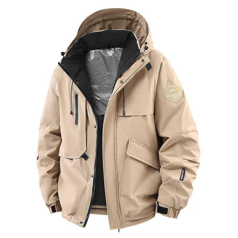

Autumn Winter Outdoor Windproof Windbreaker Parka Jacket Man Cotton Padded Coat Thicken Warm Waterproof Parkas Men's Ski Jackets