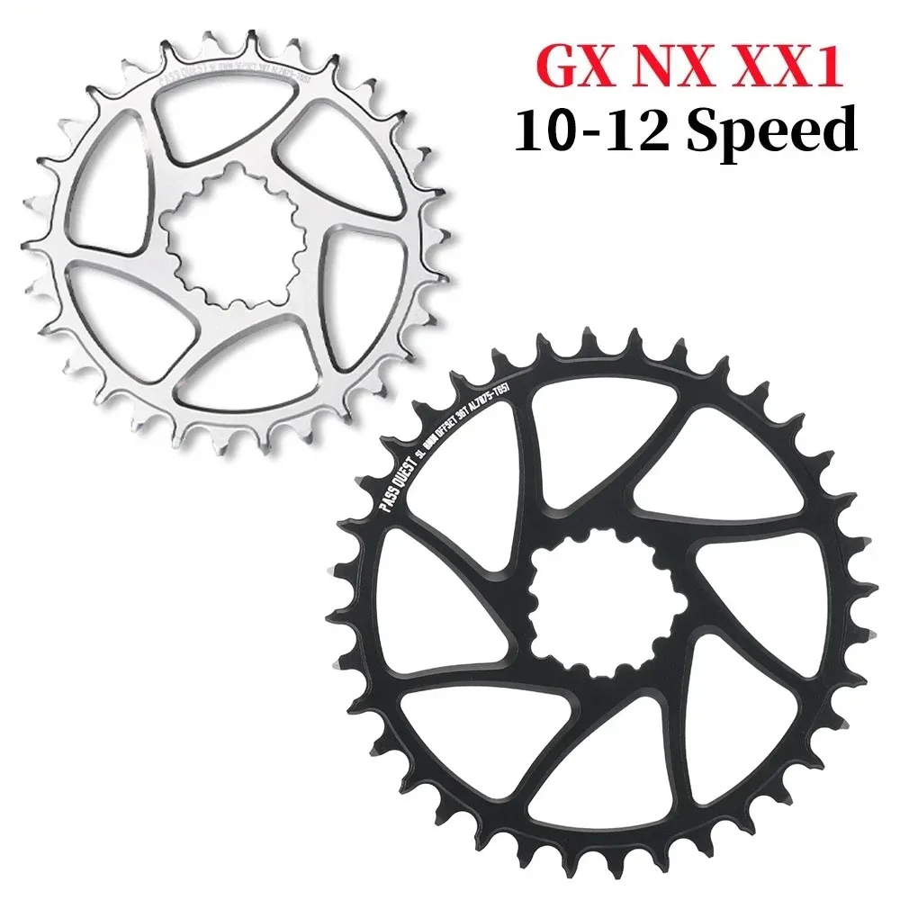 

PASS QUEST For GXP 0mm Offset Chainring Wide Narrow Teeth Chainwheel 28/30/32/34/36/38/40/42/44/46/48T for SRAM NX GX XX1 Eagle