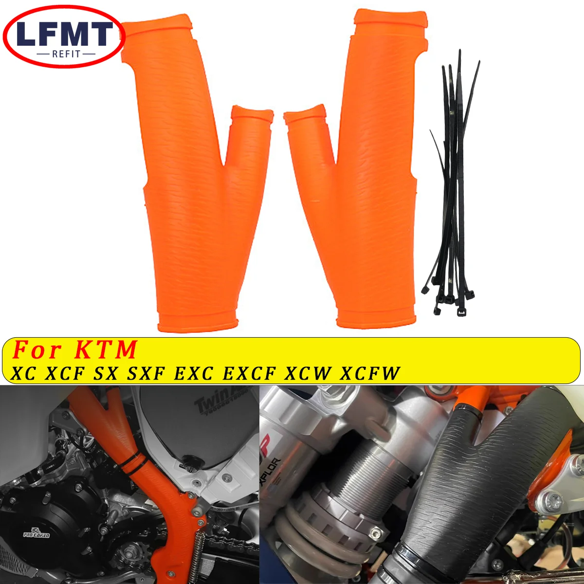 

For KTM SX SXF XC XCF EXC EXCF 125 150 250 300 350 450 500 2019-2022 Universal Motorcycle Plastic Frame Cover Guards Protector