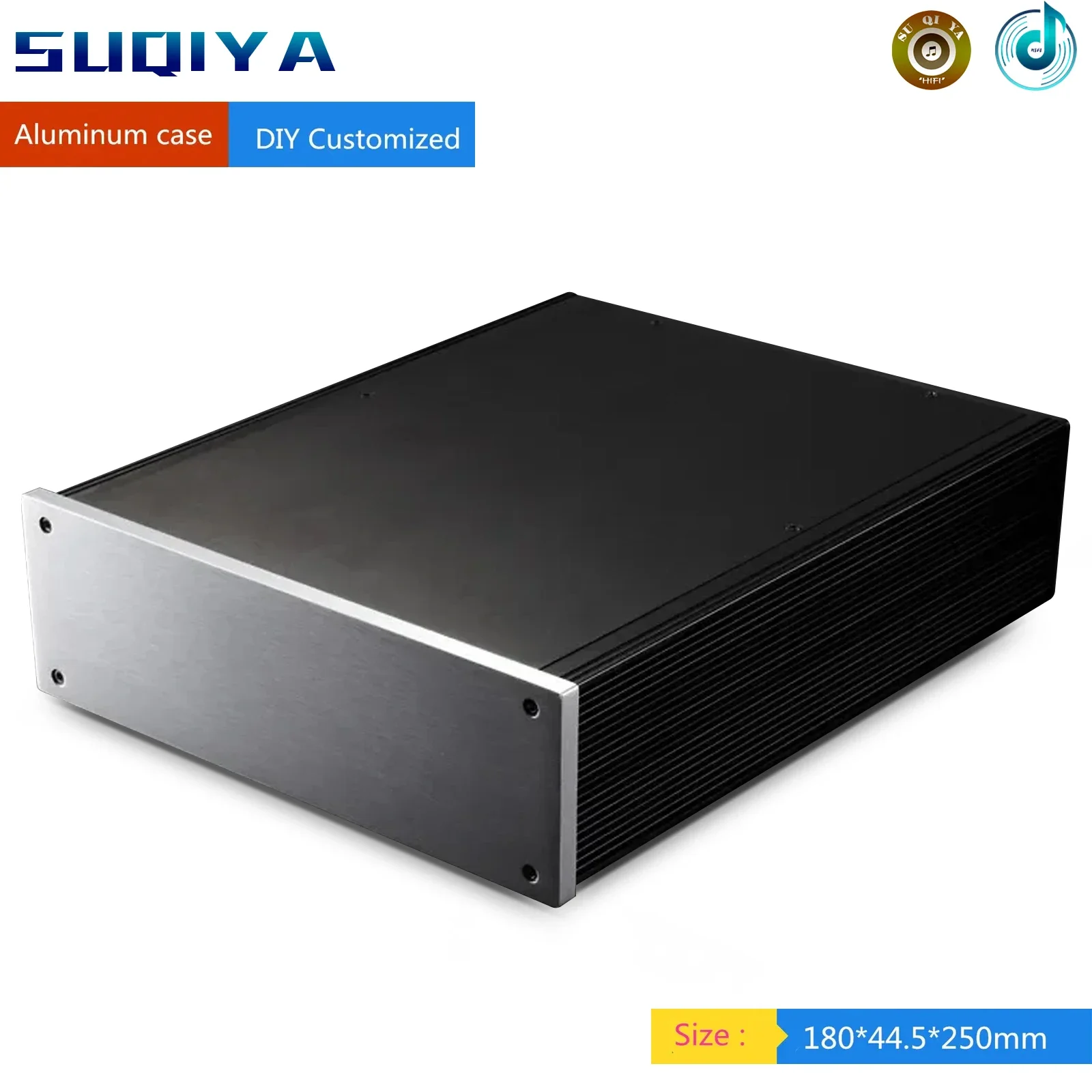 case 180*44.5*250mm DIY 1U amplifier chassis Instrumentation aluminum chassis amplifier aluminum shell/case/ enclosure / DIY box