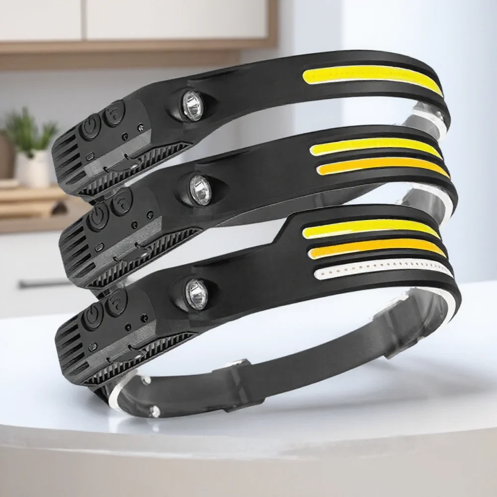 

230° Wide Angle LED Headlamp Portable 3 Modes Rechargeable for Outdoor Activities Camping Hiking Flexible Design