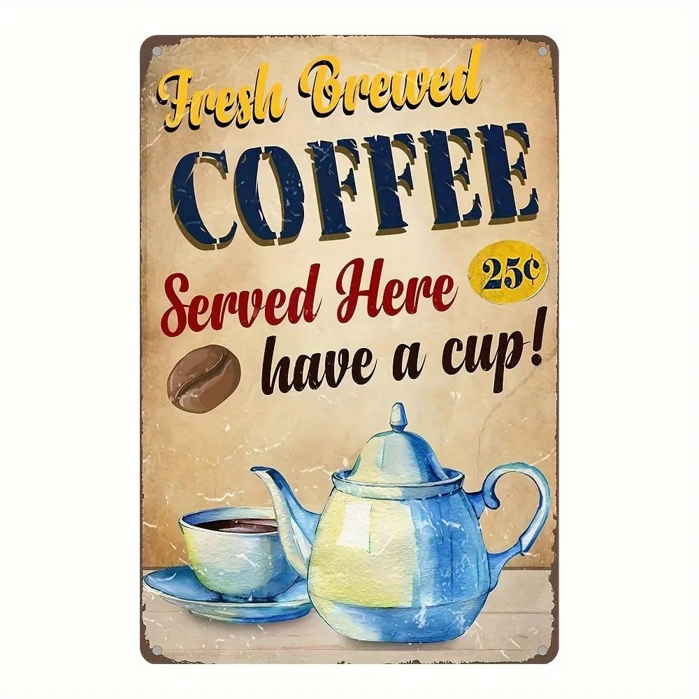 

Vintage Metal Tin Poster Premium Quality Coffeemaker and Coffee Signs Posters Plate for Cafe Bar Men Home Decor Tin Art Decor