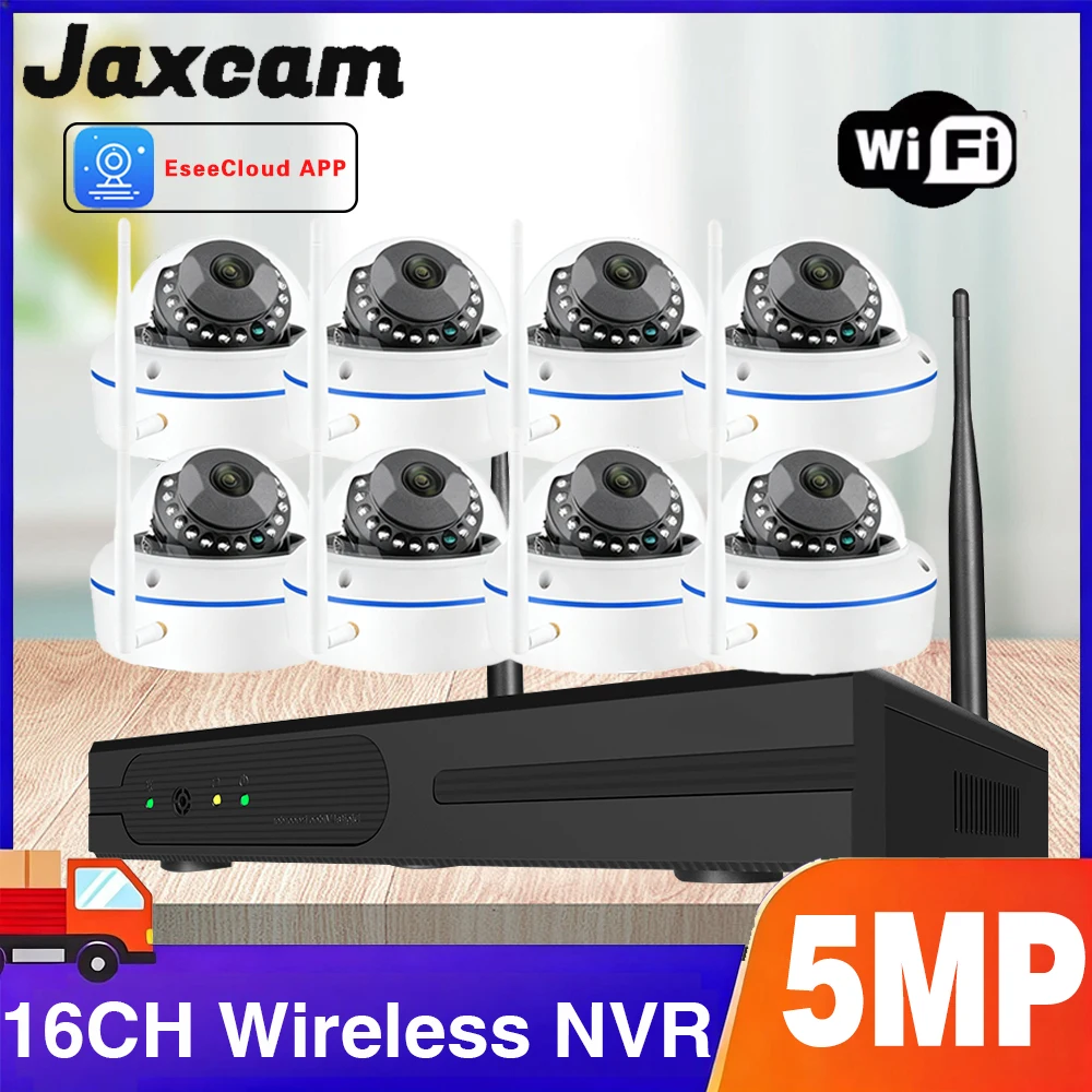 

5MP Wireless CCTV Surveillance EseeCloud APP Human Detection System Audio Record WIFI Security Dome Camera 16CH NVR Video Kit