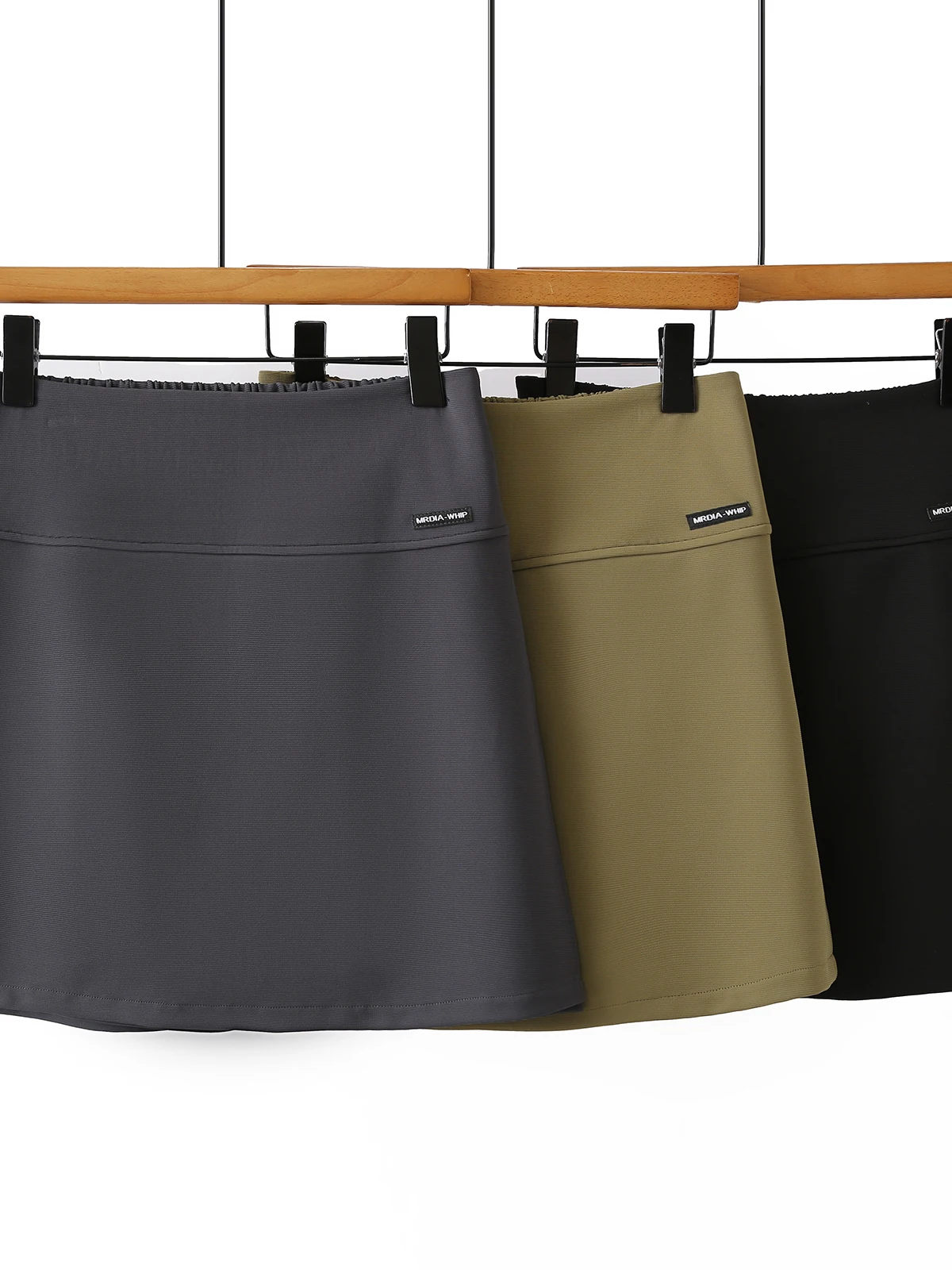 

High Waist Short Skirt for Women plus Size Casual Style Anti Exposure Meat Covering Side Slit Polyester Fiber A-Line Skirt