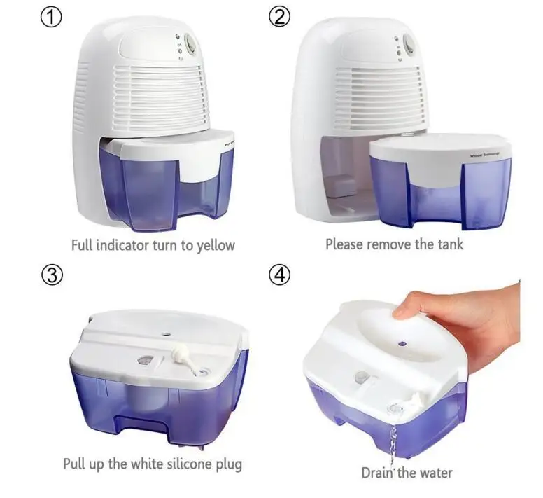 Мини-осушитель, бытовой бесшумный осушитель, сушильная машина для гардероба, бесшумная сушилка для подвала с резервуаром 500 мл