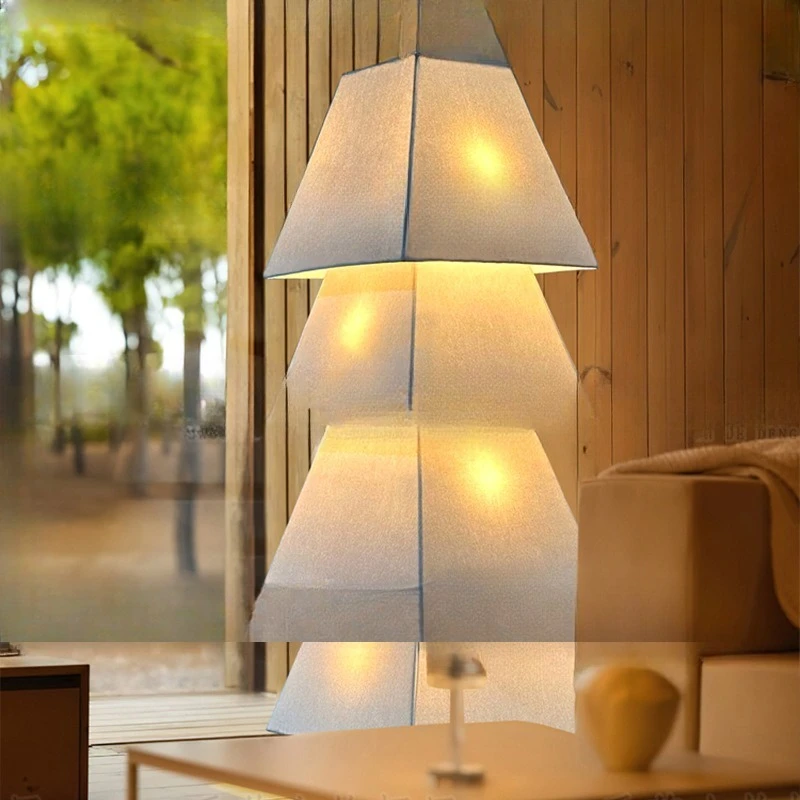 

Japanese-style decorative floor lamp hotel homestay living room sofa next to bedroom wabi sandy wind creative design fabric