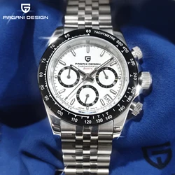 PAGANI DESIGN 2023 Luxury Men's Quartz Watch Stainless Steel Waterproof Automatic Date Military Chronograph Clock Montre Homme