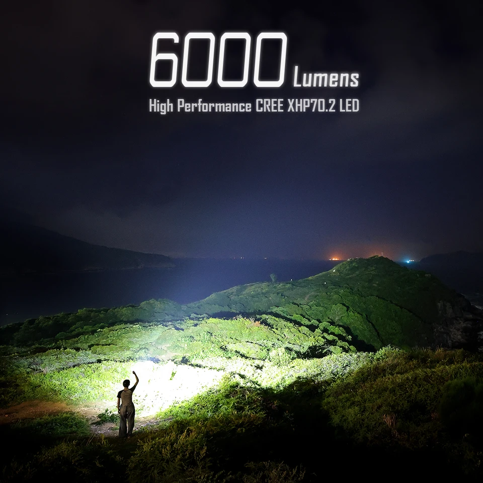 IMALENT BL70 EDC 懐中電灯 6000 ルーメン Cree XHP70 HI LED Type-C