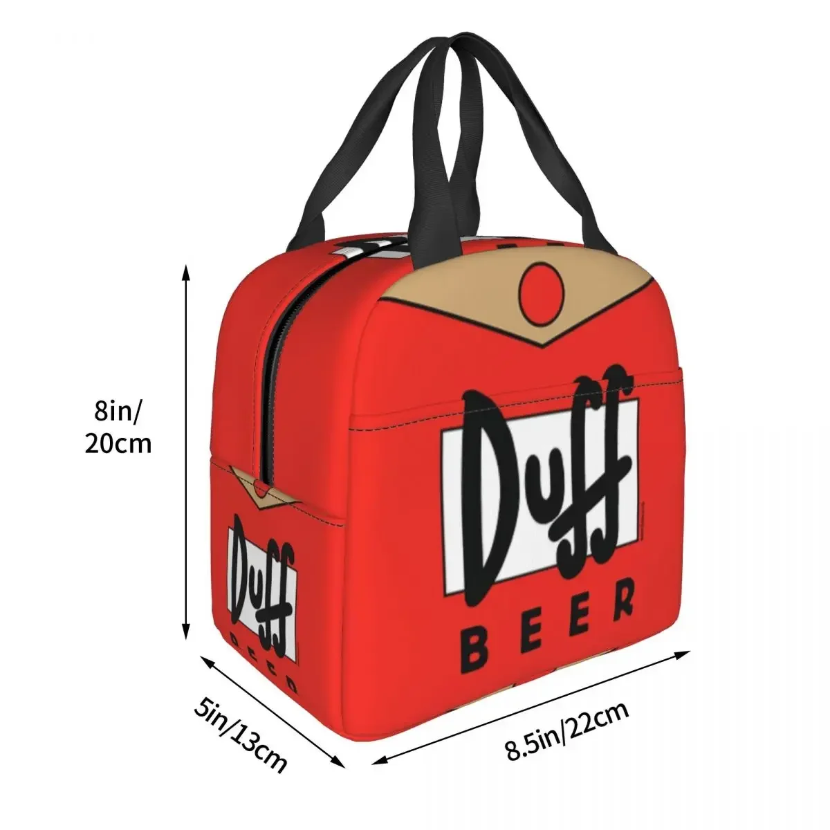 Duff Beer Insulated Lunch Bags Portable Picnic Bags Thermal Cooler Lunch Box Lunch Tote for Woman Work Children School