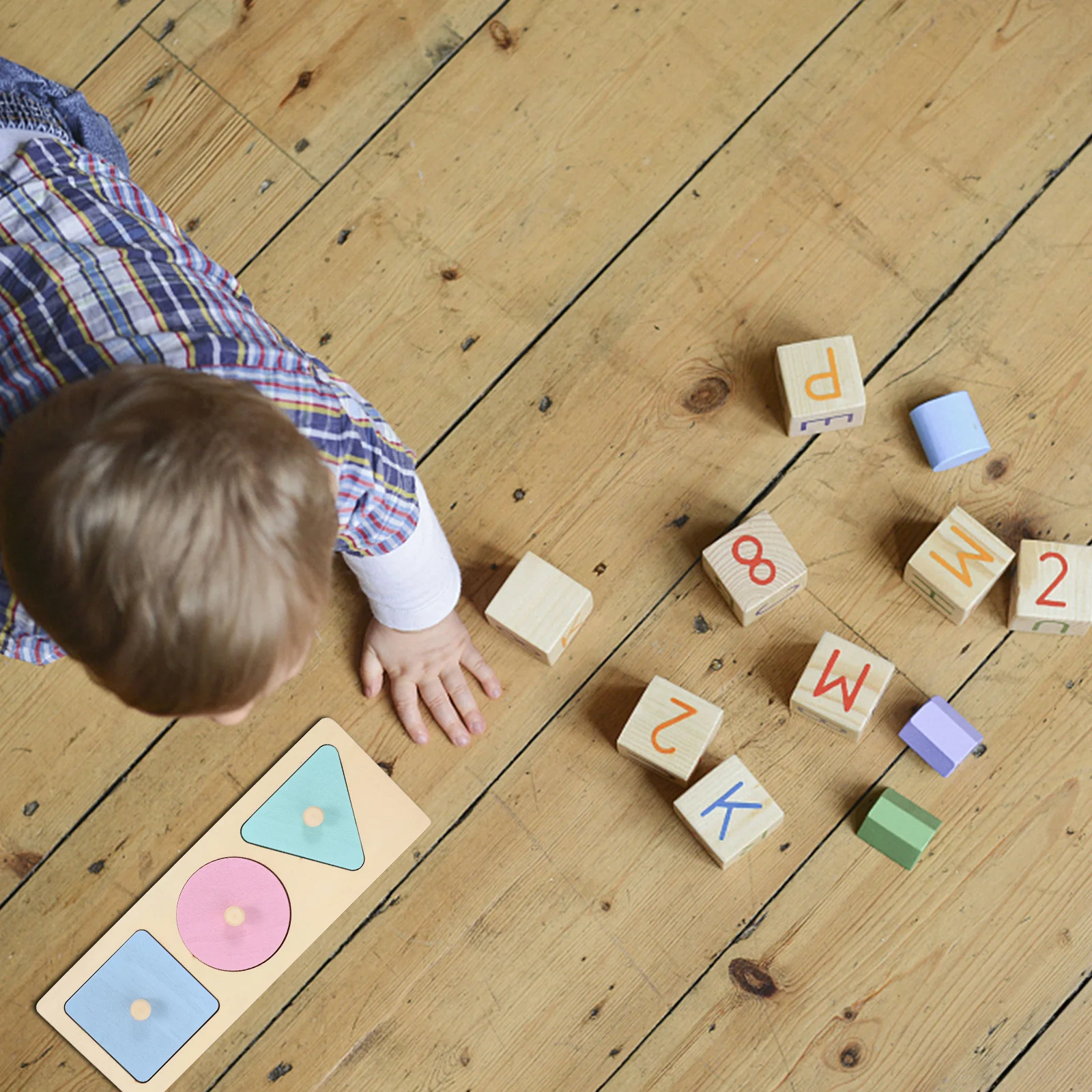 1 set 1 Set Of Geometrical Shapes Colored Wooden Shape Peg Puzzle Board For Kids Brain Developmental Matching Early Educational