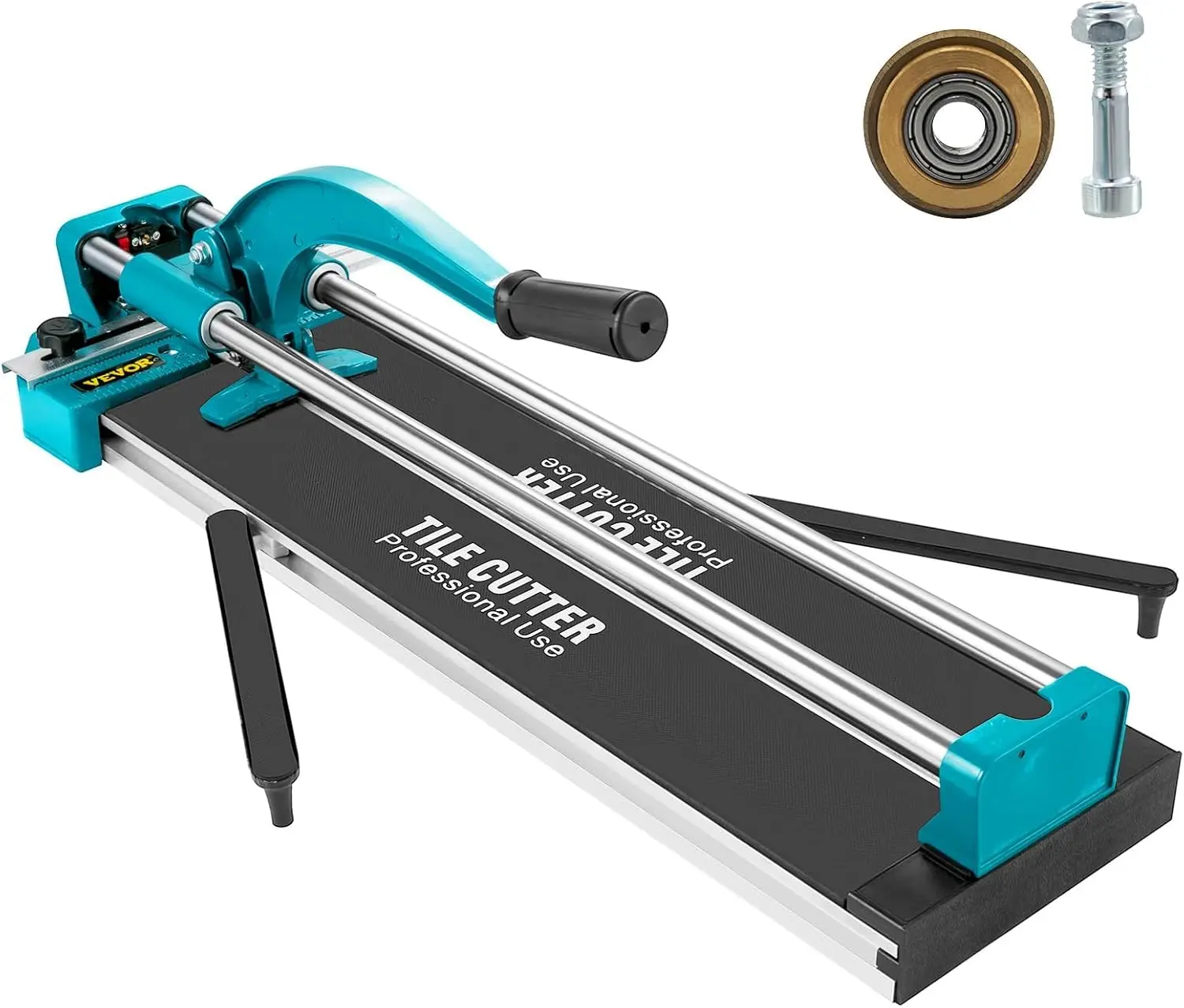 

24 Inch Manual Tile Cutter with Double Rails, Laser Guide for Precision Cutting