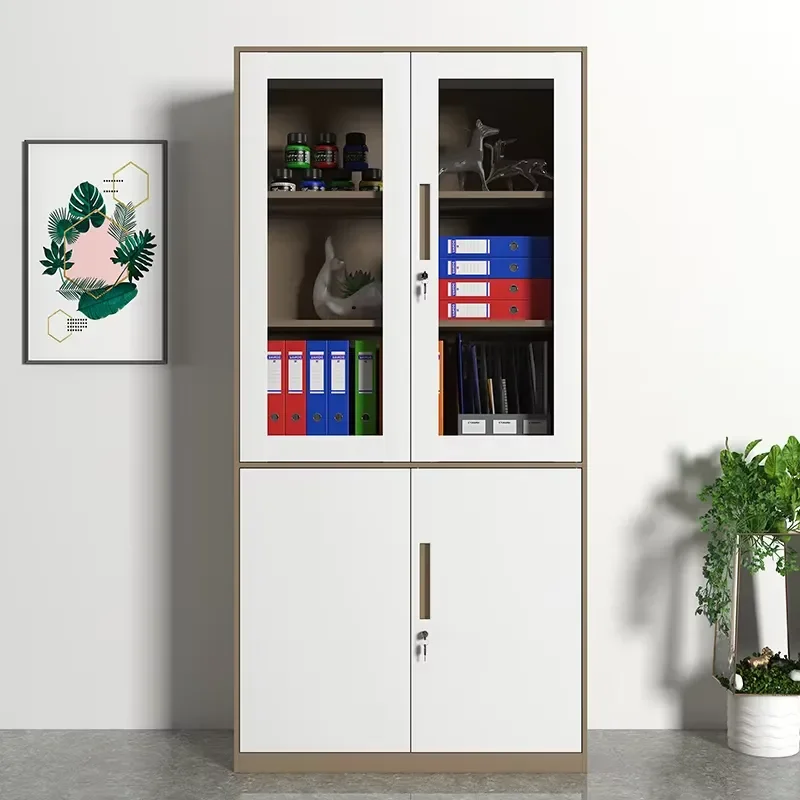Modern Steel File Cabinet Wardrobe Customized Movable Lockable Storage Locker Large Capacity Office Commercial School Use