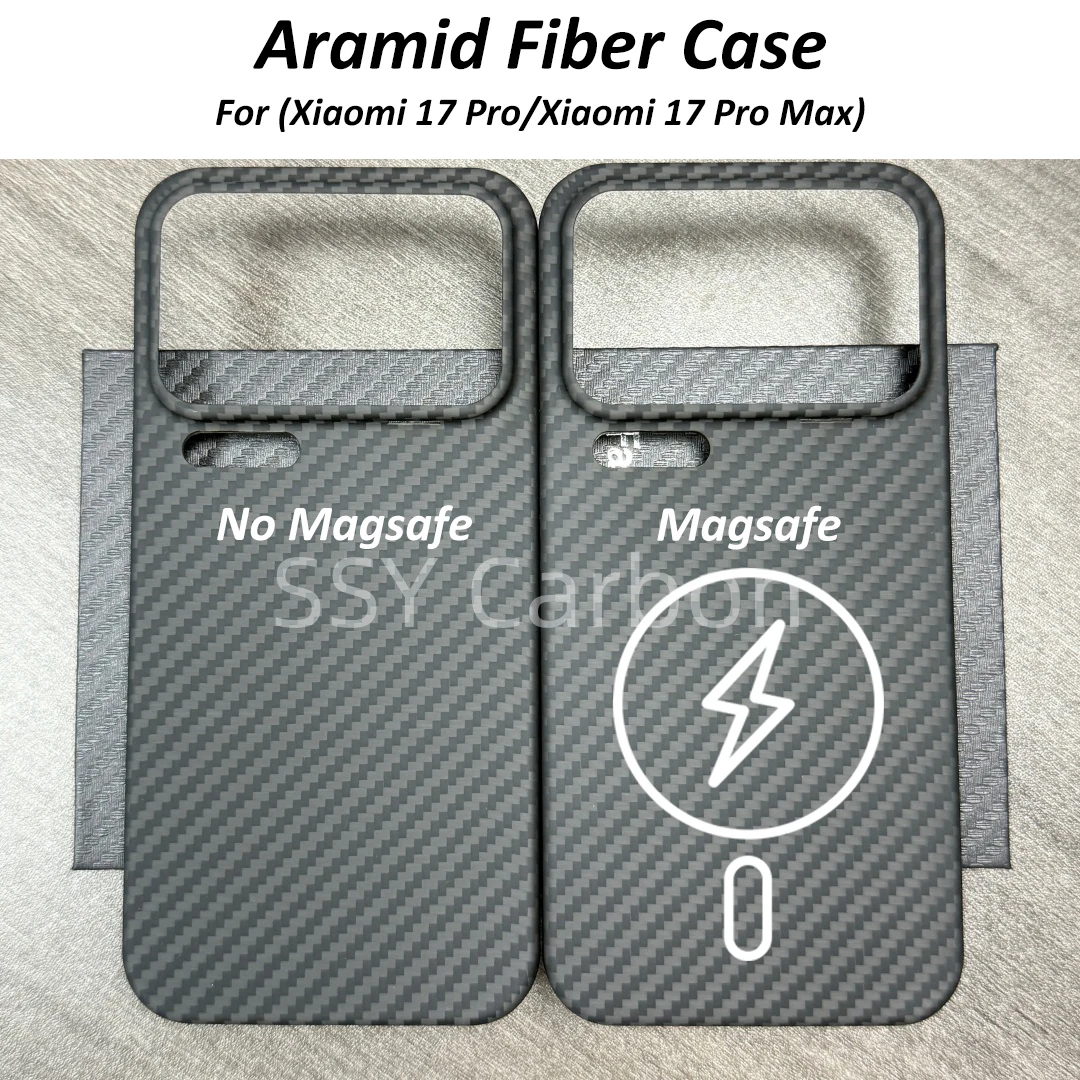 

Чехол из настоящего углеродного волокна для Xiaomi 17 Pro/Xiaomi 17 Pro Max, арамидное волокно, тонкий дизайн, чехол для телефона с защитой от падения