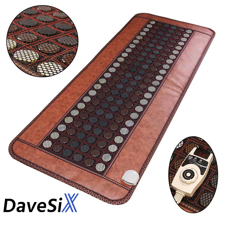 

Дальний инфракрасный нефритовый турмалин, грелка, коврик для терапии горячим камнем с умным контроллером, регулируемая температура, облегчение боли, DetoxPro