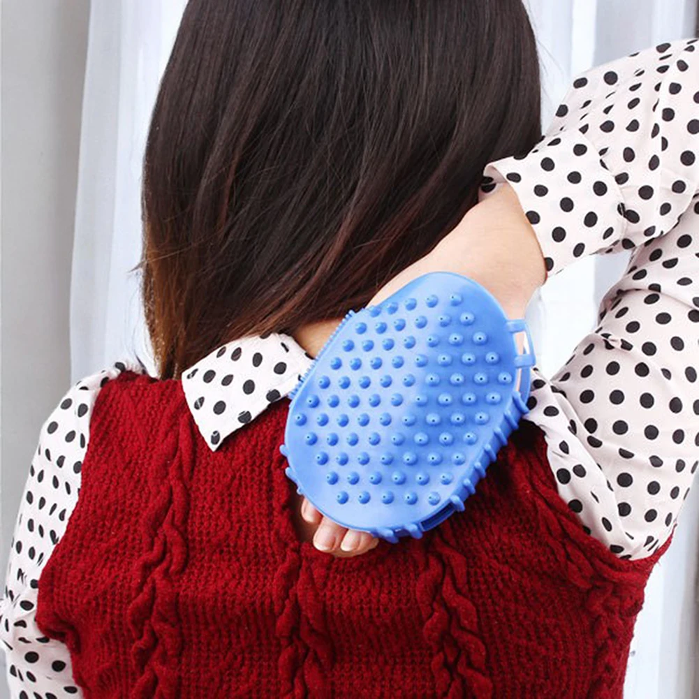 Silicone 7 Balls Body Massager Glove 360° Rotating Hand Held Massager Tools Muscle Pain Relief Relax Massager For Neck Leg Back