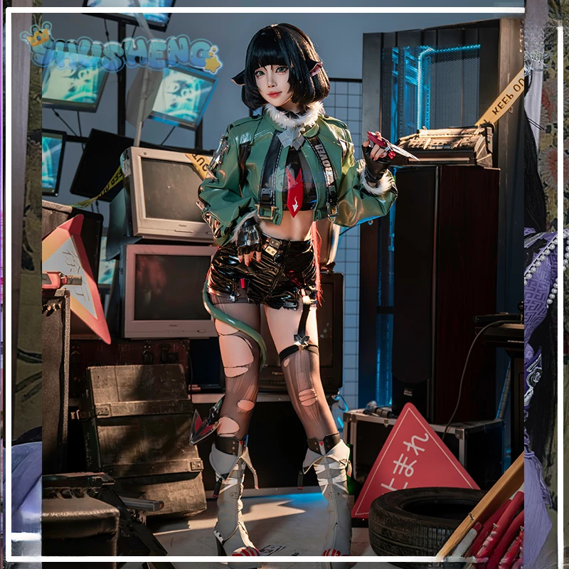 Jane Doe-Juego de Cosplay Zenless Zone Zero, disfraz Sexy de ratón para chica, riñonera con cola, calcetines, guantes, conjunto de accesorios, conjunto de fiesta de Carnaval