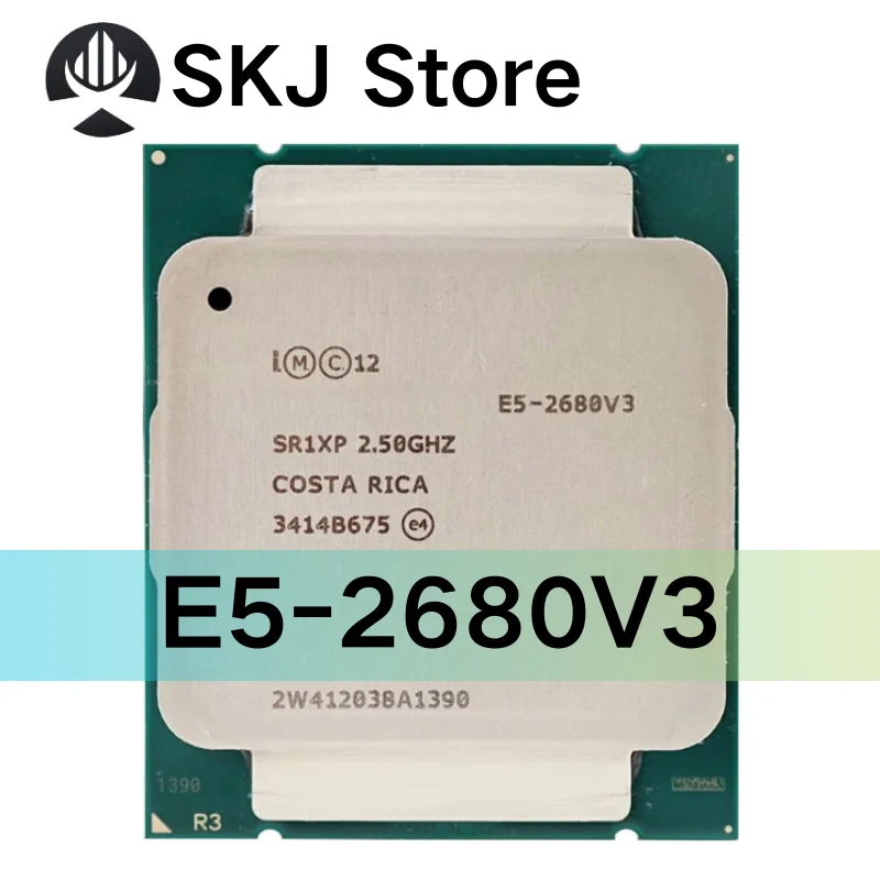 

E5 2680 V3 E5-2680V3 SR1XP 2,5 Ghz 12 Core 30MB Socket LGA 2011-3 E5 2680V3 E5-2680-V3