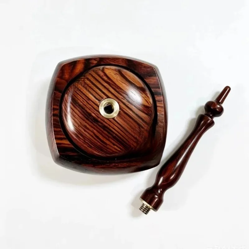 Solid Wood Yarn Spool Holder for Knitting & Crochet DIY Tool – Cocobolo Wood + Brass