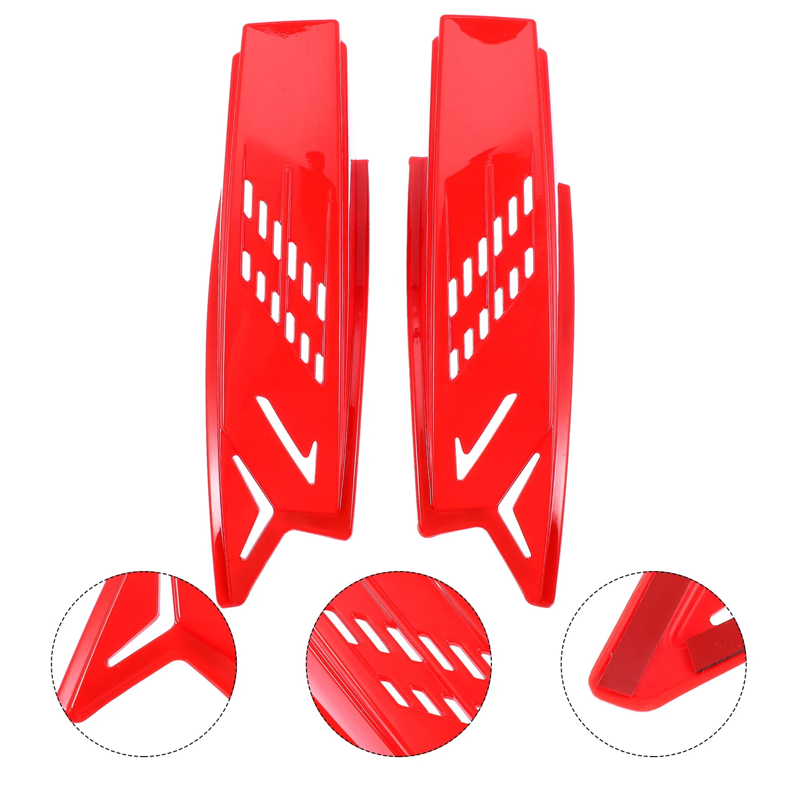 

2 Pcs Motorcycle Hard Decoration Refit Horns Rainproof Motorbike Red Decorative Electric Car