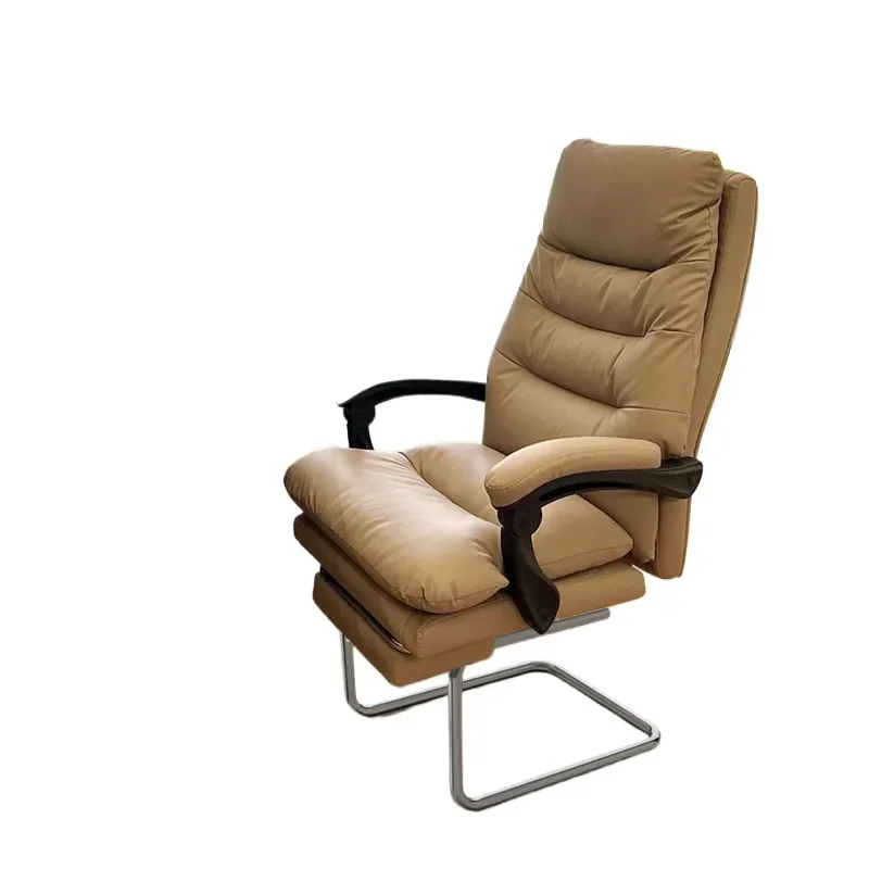 for Home Computer Office Chair Arched Fixed Leg Comfortable Back Support Sedentary Reclining Boss Chair for Business Use