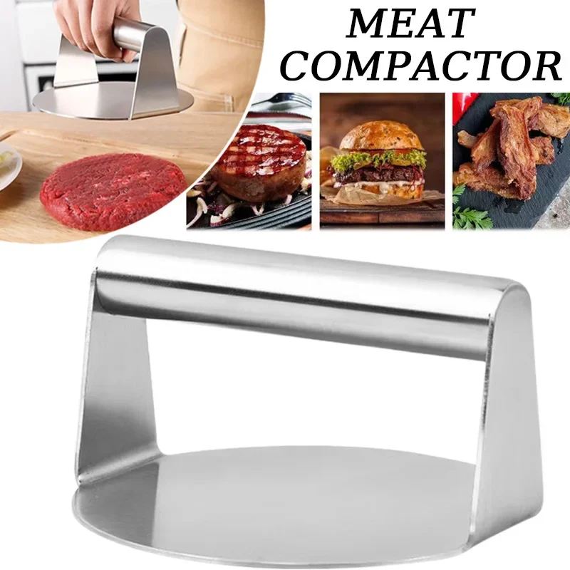 

Stainless Steel Smash Burger Press Hamburger Patties Meat Masher Circular Meat Press Mold for Deli Meats Kitchen Accessories