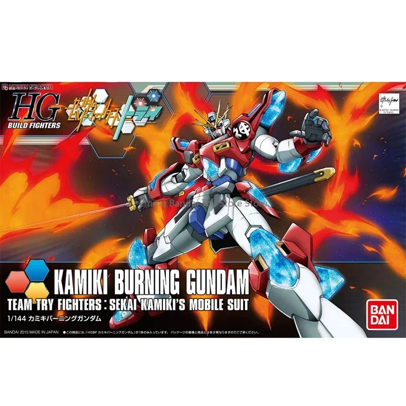 Spot Direct Delivery Bandai Original Anime Collectible GUNDAM Model HGBF 1/144 KAMIKI BURNING GUNDAM Action Figure Toys for Kids