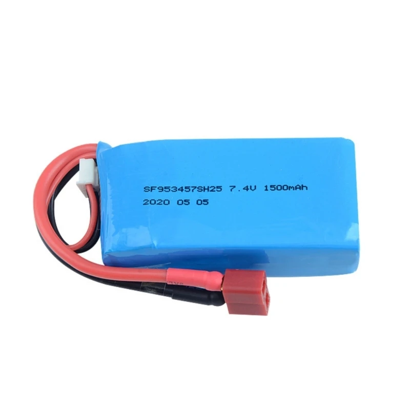 7.4V 1500mAh 25C Po Batteries Lithium Battery For A959 A969 A979 K929-B Toy Quadcopter Boats With T Plugs Connectors