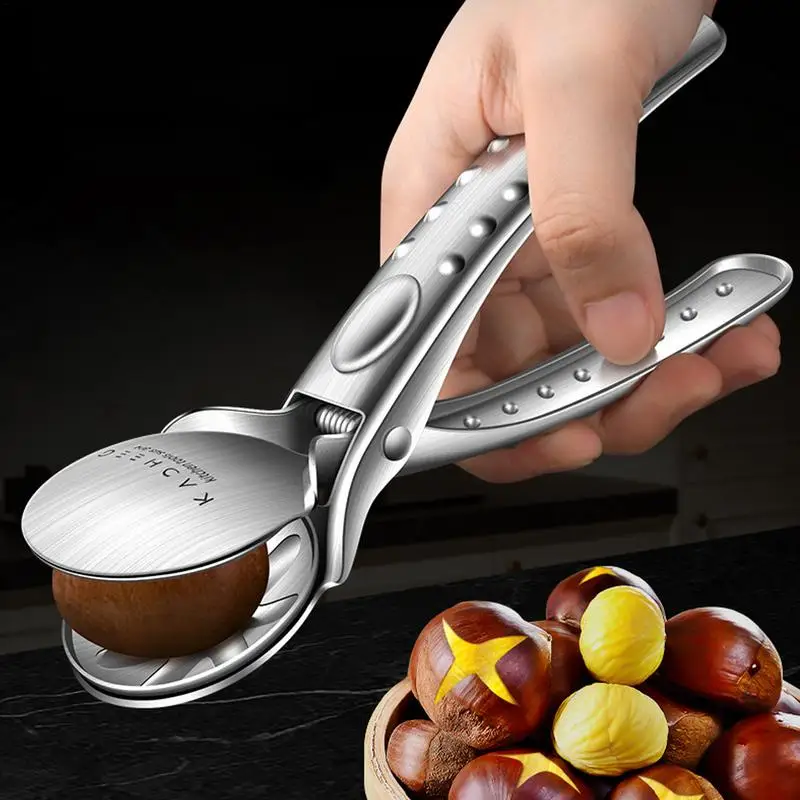 Nutcracker Chestnut Clip Nut Opener Plier Multifunctional 304 Stainless Steel Nutcracker Sheller Walnut Pliers Breaker For All