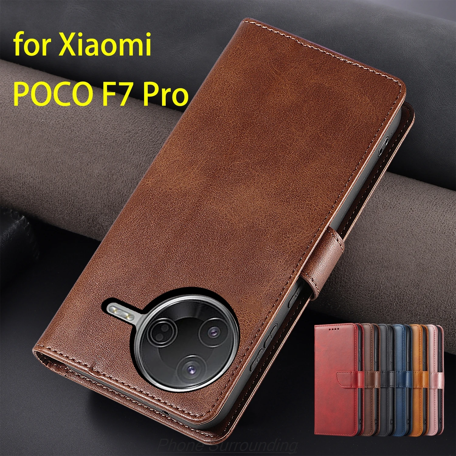 

Wallet Flip Cover Leather Case for Xiaomi POCOPHONE POCO F7 Pro F7Pro Pu Leather Phone Bags protective Holster Capa Fundas Coque