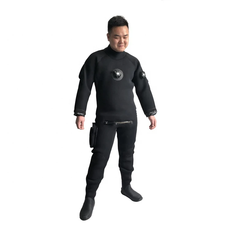 DIVESTAR 6MM Dry Suit Neoprene Drysuit Waterproof Drysuit Cold-proof Heavy Submerged All-dry Diving Clothes