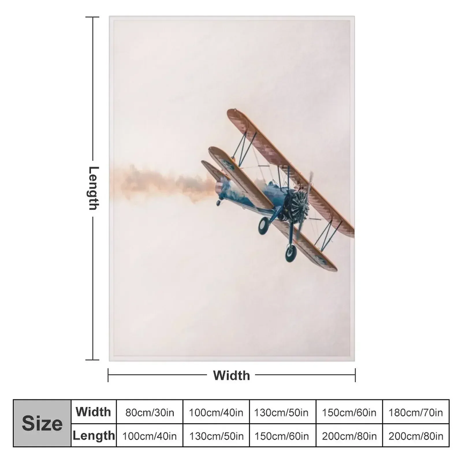 Retro Vintage Sky Bi-Plane Throw Blanket Cute Decorative Throw Thin Heavy blankets and throws Sleeping Bag Blankets