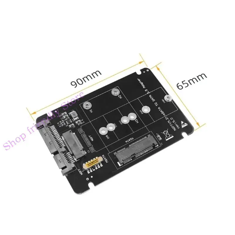 

594A Portable NGFF mSATA to SATA3 2.5inch Adapter Card SSD Converters Card Conversion Adapters 90x65mm 2.5"