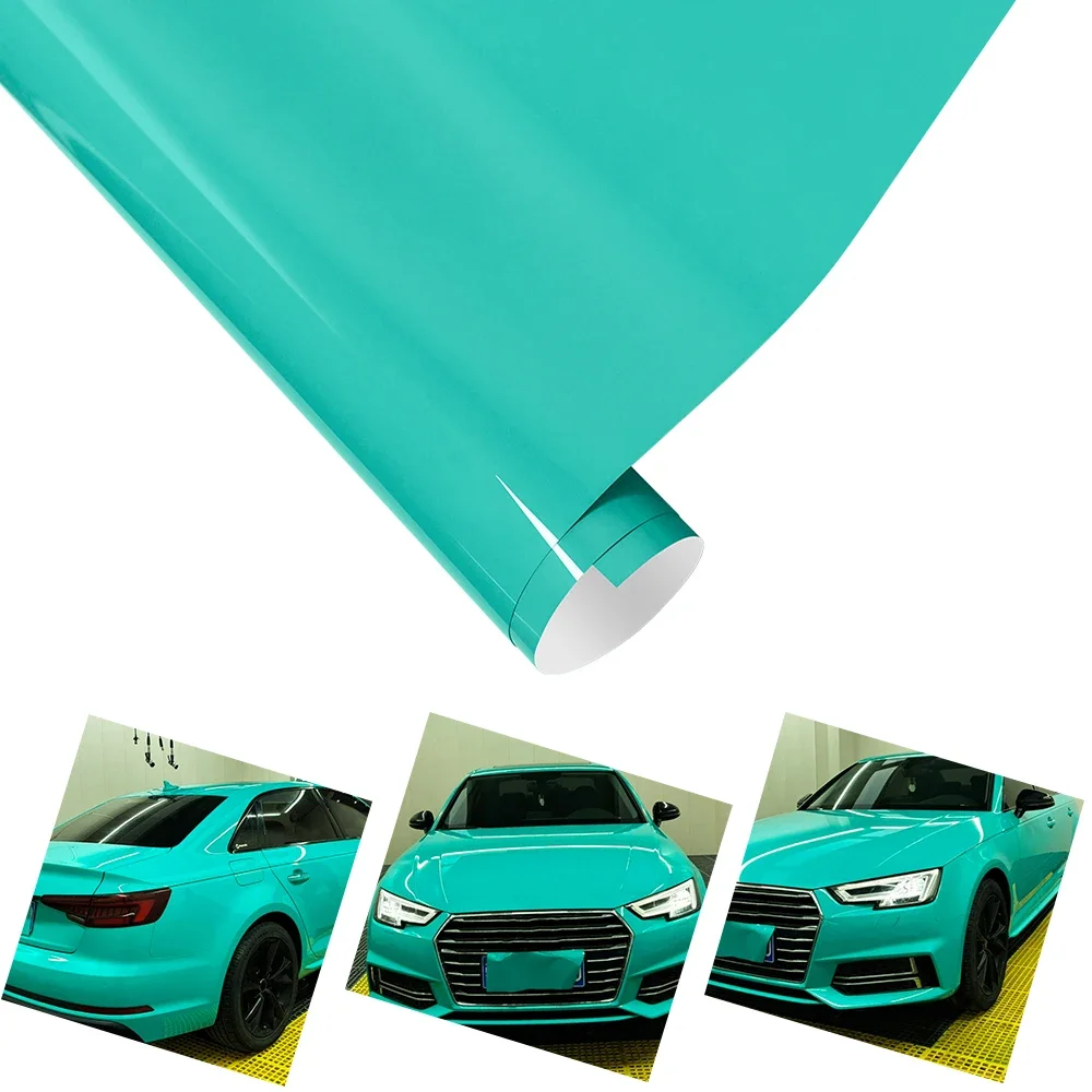 Crystal Turquoise Car Vinyl Film Self Adhesive PVC Auto Wrap Decal Sticker Motorcycle Vehicle Body Decoration Film Accessories