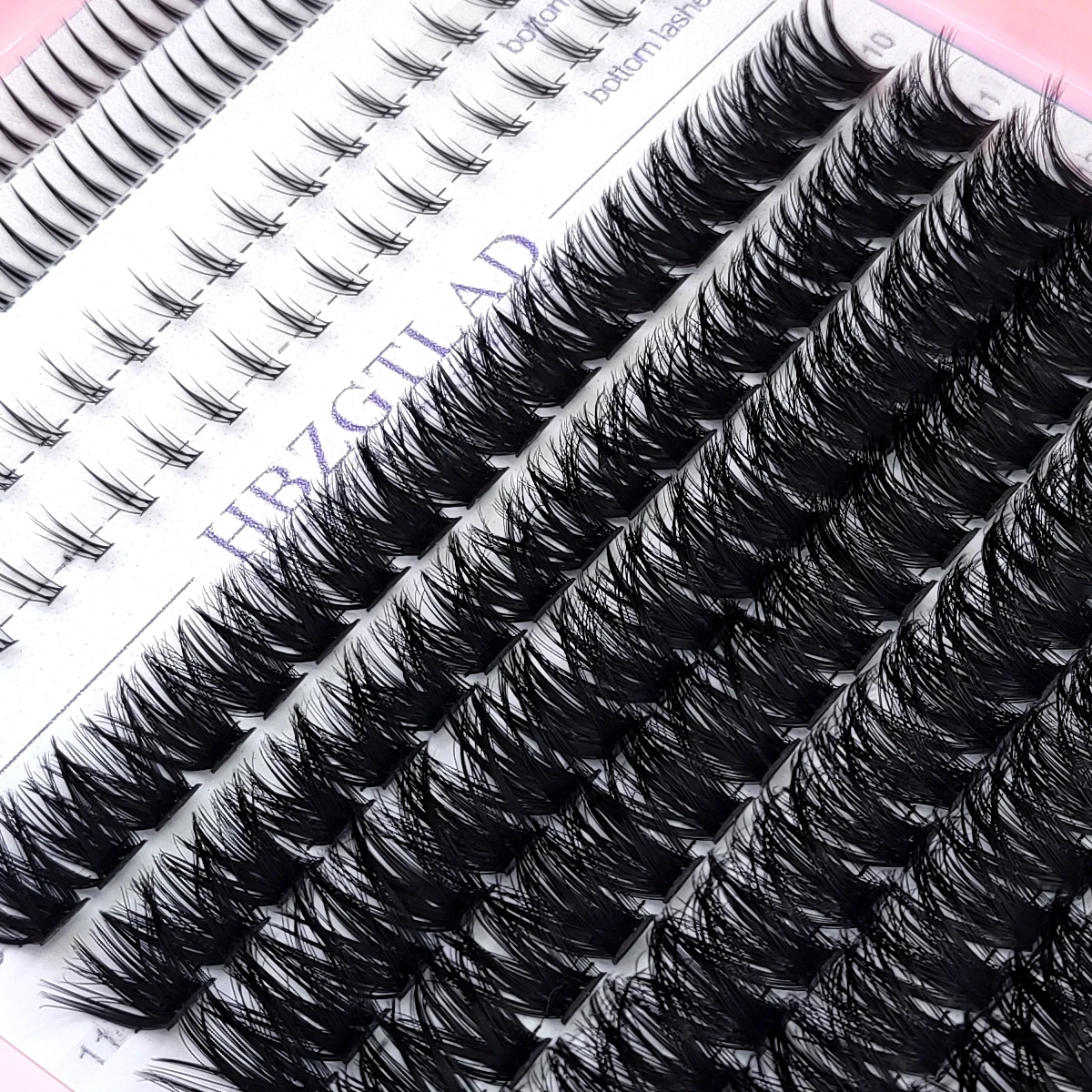 New 14 row 3D fluffy clustered eyelashes 80D/100D/140D/160D thick eyelashes D curled 10-18mm with bottom eyelashes