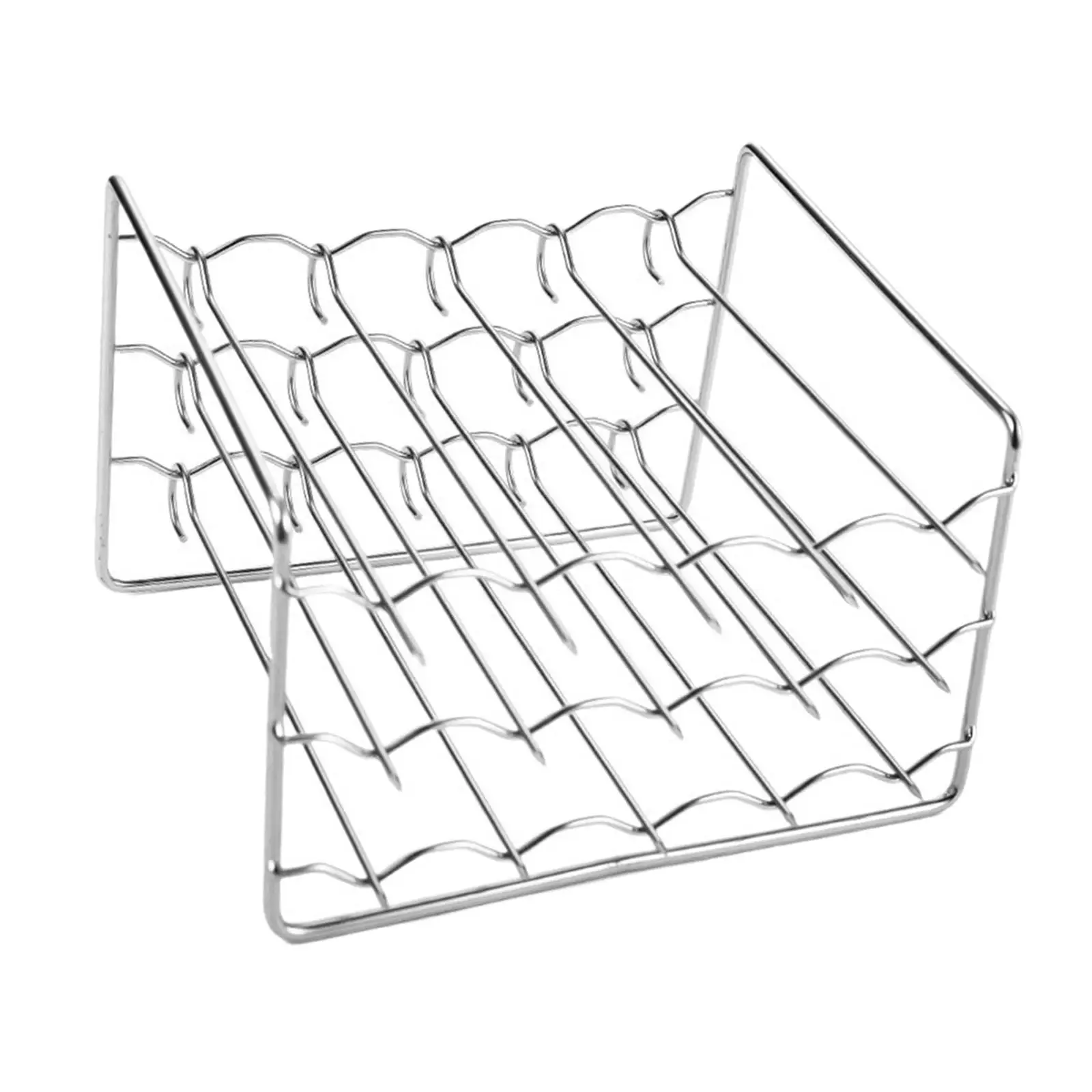 Multi Layer Air Fryer Rack Stainless Steel Stand Grilling Holder Baking Tray for Indoor Oven Fryer