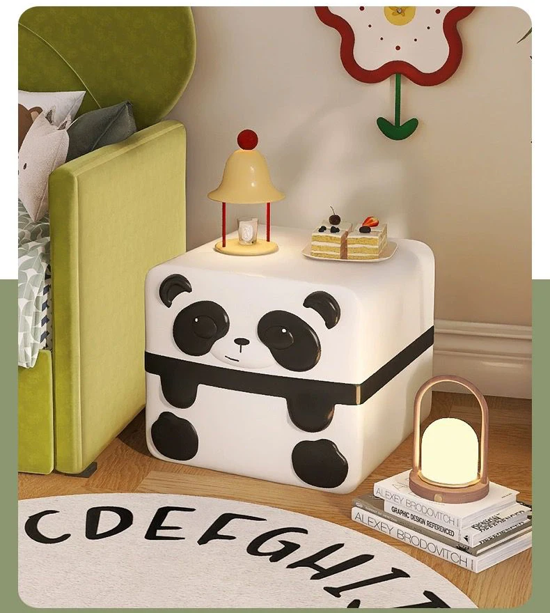 Cartoon Panda Shoes Stool Furniture Footrest Living Room Home Sofa Small Stool Seat Puffs Creative Animal Stool Decoration Ottom